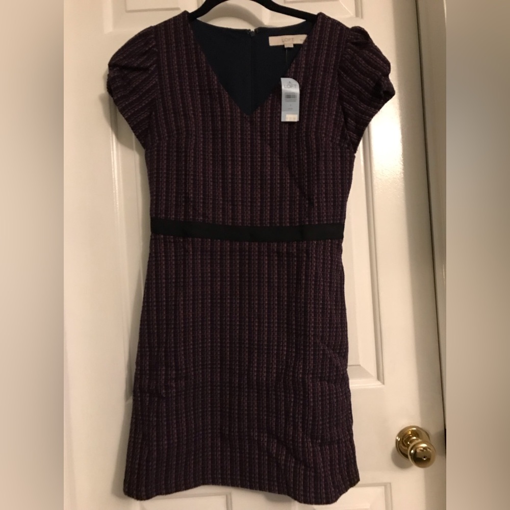 Tweed short sleeve loft dress